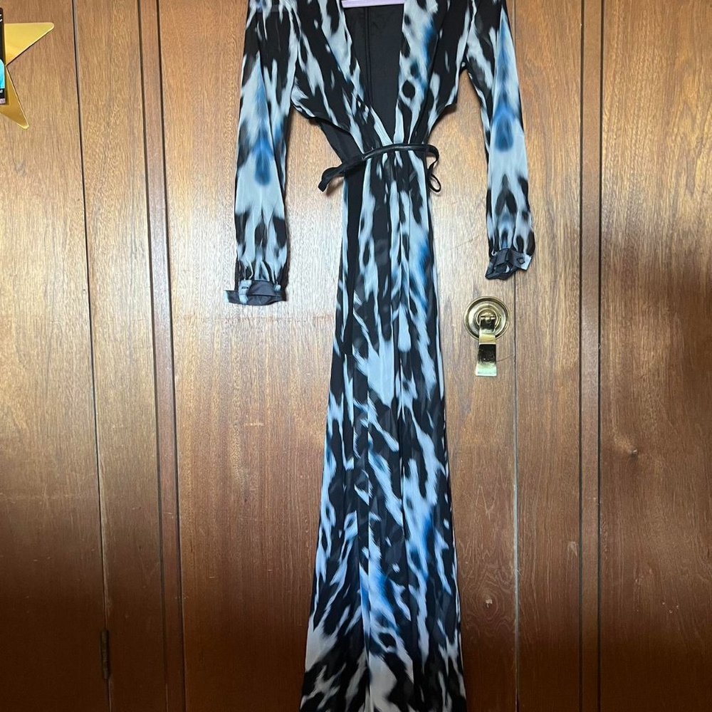 Bebe Women's Blue and Black Dress